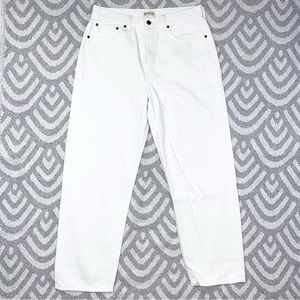 ETICA Women’s Tyler High Rise Vintage Straight Leg White Denim Jeans 30 NWT